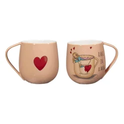 Outlet Lykketegning - Hug in a mug Krus beige Krus