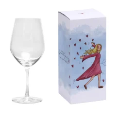 Clearance Lykketegning - Pust Livet er nå, Rødvinsglass 62 cl Glass