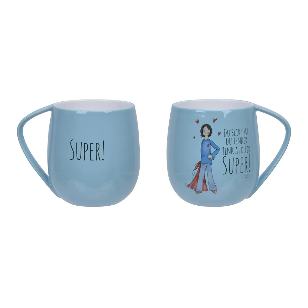 Online Lykketegning - Super Krus 40 cl blå Krus