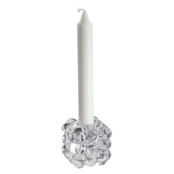 New Lysestake kombi Bubbles 6,5cm klar Lysestaker