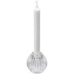 Lysestake Kombi Rille 7 cm klar Lysestaker