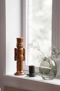 Sale Lysholder Leo 14cm grønn Lykter|Lysestaker