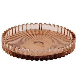 Clearance Lysholder rille 9cm brun Lysfat|Lysestaker