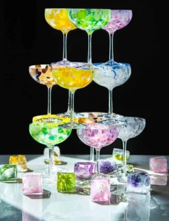 Sale Magnor - Swirl Champagneglass, rosa Glass