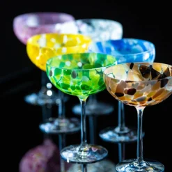 Sale Magnor - Swirl Champagneglass, blå Glass