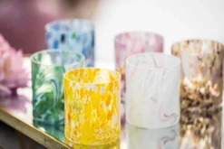 Magnor - Swirl drikkeglass/lykt hvit Glass