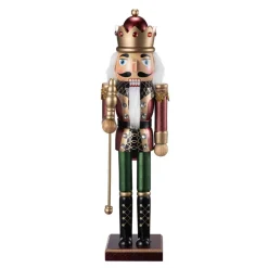 New Nøtteknekker 38 cm burgunder Julepynt