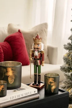 New Nøtteknekker 38 cm burgunder Julepynt