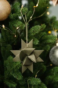 Online Papirstjerne 3D 2pk grønn Julekuler