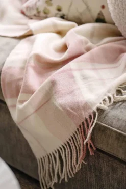 Clearance Pledd Tartan 130x170 cm rosa Pledd