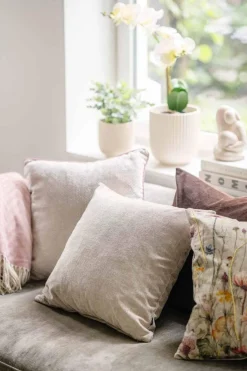 New Putetrekk Chenille 48x48 cm beige Putetrekk