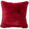 Outlet Putetrekk Faux fur 48x48cm rød Putetrekk|Juletekstil