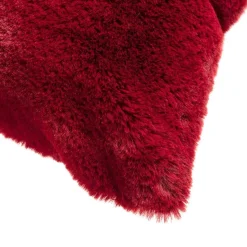 Outlet Putetrekk Faux fur 48x48cm rød Putetrekk|Juletekstil