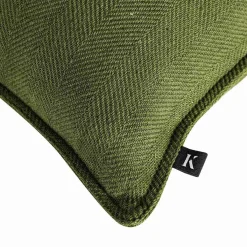 Hot Putetrekk Herringbone 48x48cm grønn Putetrekk|Juletekstil