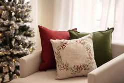 New Putetrekk krans broderi 48x48 cm Putetrekk|Juletekstil