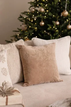 Outlet Putetrekk perler snøkrystall 48x48cm Putetrekk|Juletekstil