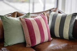 Outlet Putetrekk velur striper 48x48 cm, grønn Putetrekk