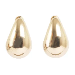 Outlet Øredobber, stor dråpe, Gull Ørepynt