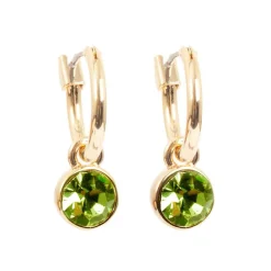 Best Øreringer med 6 mm khaki sten, G Ørepynt