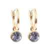 Discount Øreringer med 6 mm violet sten, Gull Ørepynt