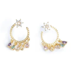 Sale Øreringer med charm, Gull Ørepynt