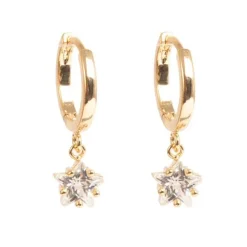 Best Øreringer med CZ, Gull Ørepynt