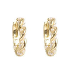 Outlet Øreringer med perler, Gull Ørepynt