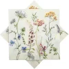 Clearance Serviett blomstereng hvit Servietter