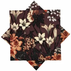 New Serviett Høstblomst bordeaux Servietter
