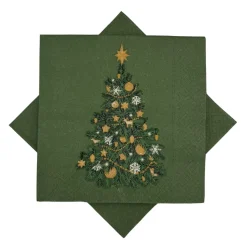 Outlet Serviett juletre grønn Servietter|Juleservietter