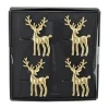 Serviettringer 4 pk hjort gull Servering|Juleservering