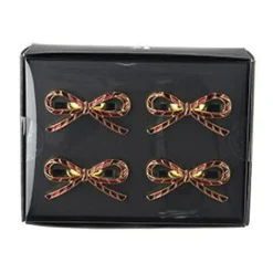 Discount Serviettringer 4 pk sløyfe rød Servering|Juleservering