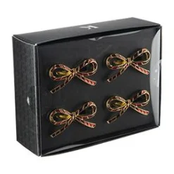 Discount Serviettringer 4 pk sløyfe rød Servering|Juleservering