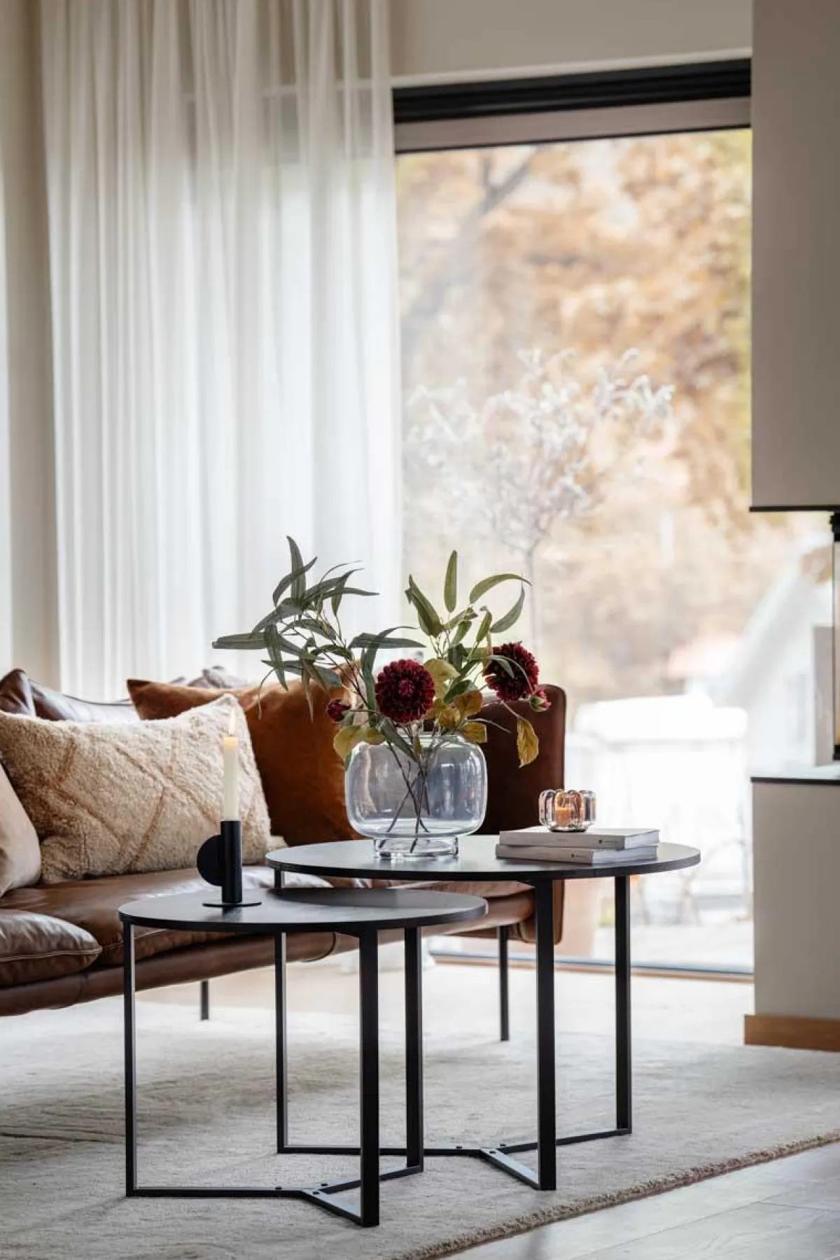 Best Sofabord Naima sort rund Ø56cm Bord