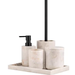 Såpepumpe marmor beige Baderomsartikler