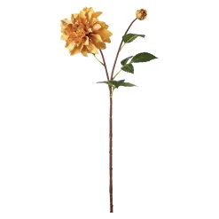 Hot Stilkblomst Dahlia 70 cm oker Kunstige Blomster