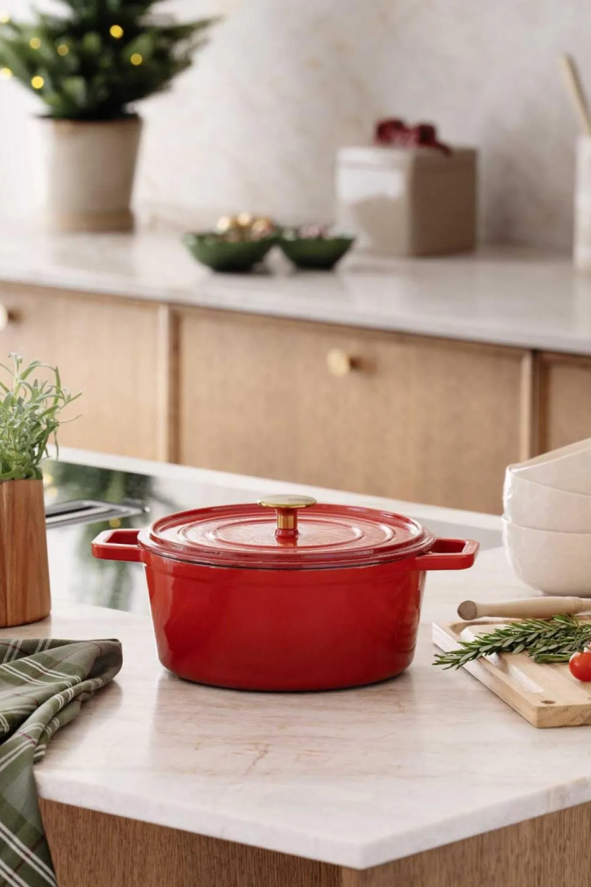 Støpejernsgryte Sabor 4L rød Kjøkkenredskaper|Gavetips