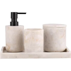 Tannbørsteholder marmor beige Baderomsartikler