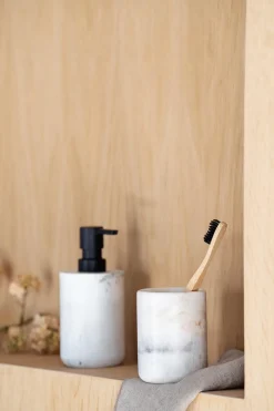 Tannbørsteholder marmor beige Baderomsartikler