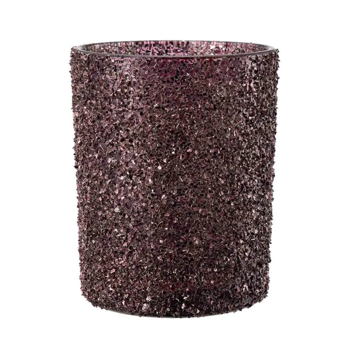 New Telysholder Glitter burgunder 12,5 cm Lykter|Julelys Og Lysestaker