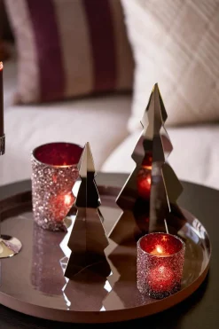 Sale Telysholder Glitter burgunder 8 cm Lykter|Julelys Og Lysestaker