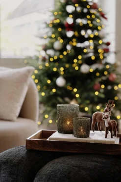 Telysholder Glitter Grønn 8 cm Lykter|Julelys Og Lysestaker