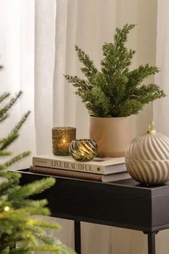 Telysholder Glitter Grønn 8 cm Lykter|Julelys Og Lysestaker