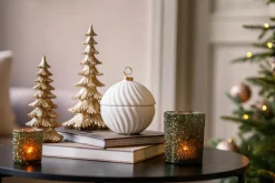 Sale Telysholder Glitter Grønn 12,5cm Lykter|Julelys Og Lysestaker