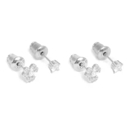 Outlet To par øredobber, Sølv Ørepynt