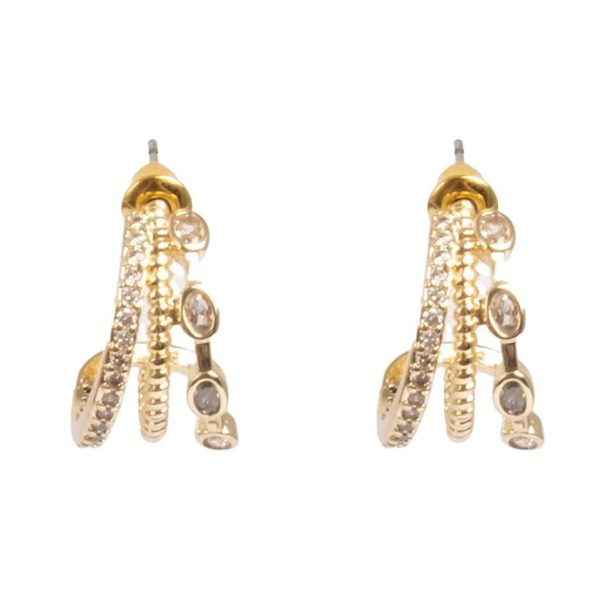 New Trippel-øreringer, Gull Ørepynt